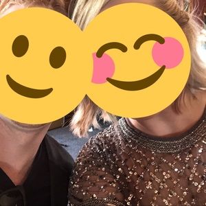 Adrianna Papell Cap Sleeve Sequined Gown